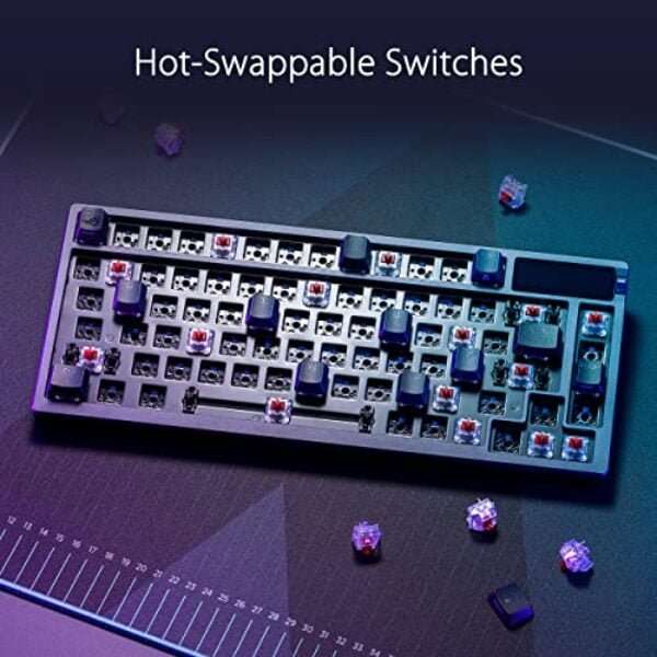 asus rog azoth 75 wireless diy custom gaming keyboard oled display 1 5