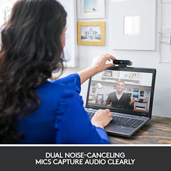 logitech brio 4k webcam ultra 4k hd video calling noise canceling mic hd 2