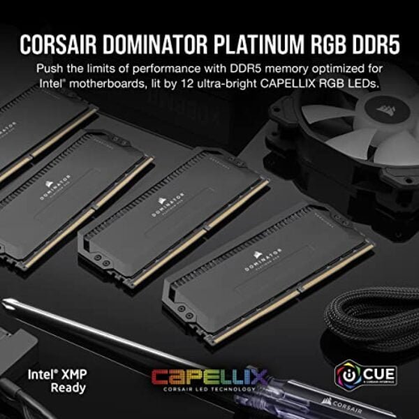 corsair dominator platinum rgb ddr5 ram 32gb 2x16gb 6400mhz cl32 intel xmp 1