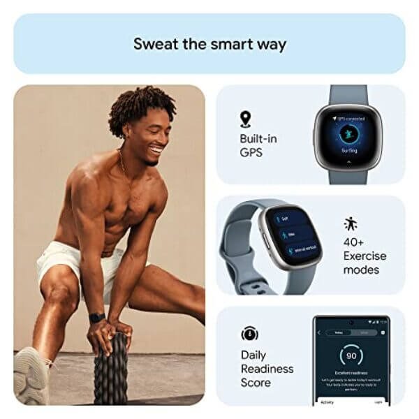 fitbit versa 4 fitness smartwatch with daily readiness gps 24 7 heart rate 1 1