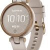 garmin lily small gps smartwatch with touchscreen and patterned lens rose