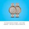 garmin lily small gps smartwatch with touchscreen and patterned lens rose 2