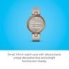 garmin lily small gps smartwatch with touchscreen and patterned lens rose 3