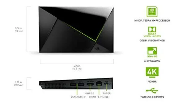 nvidia shield android tv pro streaming media player 4k hdr movies live 1