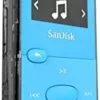 sandisk 8gb clip jam mp3 player blue microsd card slot and fm radio 1 3
