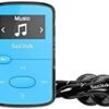 sandisk 8gb clip jam mp3 player blue microsd card slot and fm radio 1 4