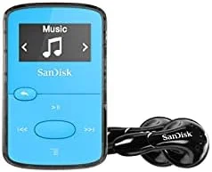 sandisk 8gb clip jam mp3 player blue microsd card slot and fm radio 1 4
