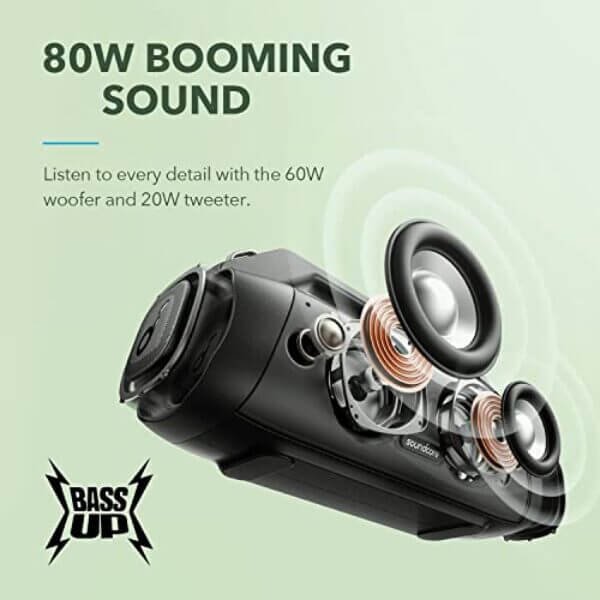 soundcore anker motion boom plus ip67 portable speaker 80w stereo sound 1 2